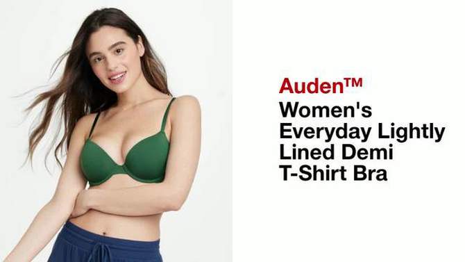 Women's Everyday Lightly Lined Demi T-Shirt Bra - Auden™, 2 of 7, play video