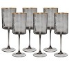 Classic Touch Set of 6 Smoked Square Shaped Wine Glasses - 3 of 3