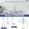 ChicFurnit Bathroom Sink Faucet Widespread 2 Handle Design with 360 Degree Swivel Spout for Easy Use, Silver, 13.58"*12.4"*3.54" - 3 of 4