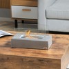 NAYSAYE Indoor Fireplace Tabletop Fire Pit with Real Flame and Safety Design for Living Room, Gray, 13"*6.25"*7" - 2 of 4