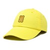 Dalix Yellow Gummy Embroidered Cotton Dad Hat Baseball Cap Adjustable Womens - 4 of 4
