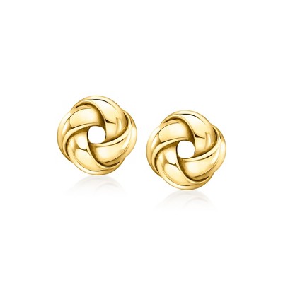 Ross-Simons Italian 10kt Yellow Gold Love Knot Earrings