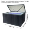 NicBex Metal Storage Box Store Outdoor Waterproof for Backyard Garden,Patio,Black - 3 of 4