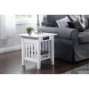 AFI Furnishings Mission End Table Set of 2 with Charger WH - 2 of 4