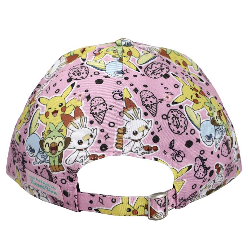 Pokemon Anime Characters All Over Print Pink Snapback, 4 of 6