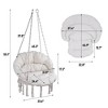Cesicia Hammock Chair, Macrame Swing, Max 330 Lbs Hanging Cotton Rope Hammock Swing Chair for Indoor and Outdoor with Cushion - 2 of 4