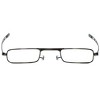 Calabria"Fast Fold" Desinger Slim Metal Reading Glasses in Gunmetal +1.00 - 2 of 4