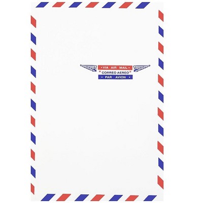 JAM Paper 6 x 9 Airmail Open End Catalog Envelopes White 1430743