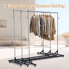 220 LBS Portable Rolling Clothes Rack, Heavy Duty Garment Rack with Nesting Base, 59'' Length Commercial Clothing Rack with 360° Wheels for Bedroom - 4 of 4