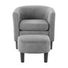 CENGHU Modern Corduroy Accent Chair, Upholstered Single Sofa Chair with Ottoman Foot Rest, Comfy Arm Chair for Living Room, Bedroom, Office - 4 of 4