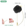 Unique Bargains Wedding Camellia Flower Lapel Pin with Leaf Brooch for Men Suit 10 Pcs - 3 of 4