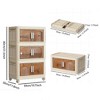 TiramisuBest 20 inch Storage Cabinet 3/4/5 Tier Folding Magnetic Door Wheels Quick Setup Bedroom Dorm Closet Organizer - 2 of 4