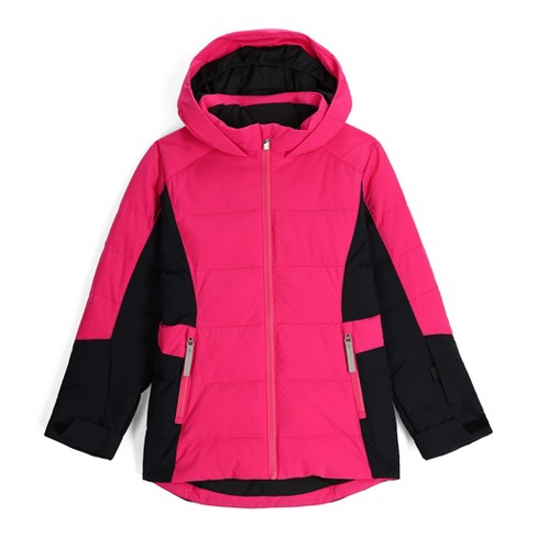 Spyder Girls Zadie Synthetic Down Ski Jacket, Pink - 16