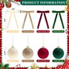 Aoibox 51 Piece Velvet Christmas Ornament Set Neutral Decor Includes 15 Balls 3.14 Inch 36 Bows 6x8 Inch For Tree Wreath Garland - 2 of 4
