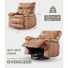 Oversized Recliner Chair, 360 degree Manual Rocker Swivel Recliner - 4 of 4