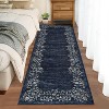 Large Modern Floral Bordered Area Rug, Washable and Stain Resistant, Low Pile Soft Touch Carpet, Folding Floor Cover for Bedroom and Apartment. - 3 of 4