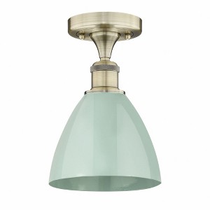 Plymouth Dome - 1 Light Semi-Flush Mount In Industrial Style-11.25 Inches Tall and 7.5 Inches Wide - 1 of 1
