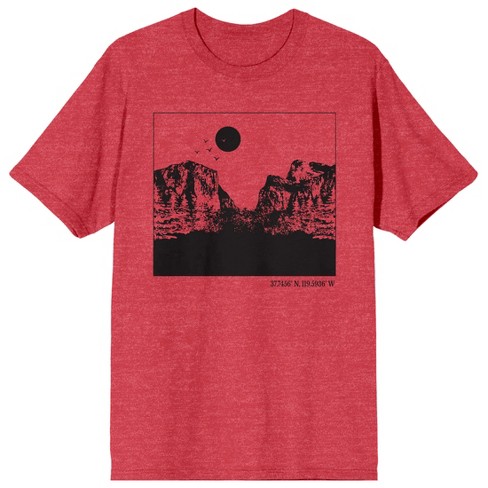 Adventure Society Rocky Landscape Men's Heather Red T-shirt : Target