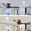 Duclsaty 42" Wood Ceiling Fan no light, 6-Speed Remote, Noiseless DC Motor, Reversible, for Bedroom/Living Room/Patio - 3 of 4