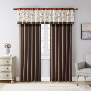 MAYEERTY 50x18" Embroidered Window Valance Spice - 1 of 4