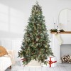 Northlight 7ft Pre-Lit Frosted Mixed Berry Pine Artificial Christmas Tree - Clear Lights - image 2 of 4