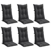 vidaXL Highback Chair Cushions 6 pcs Melange Anthracite 47.2"x19.7"x2.8" Fabric - 3 of 4