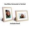 Americanflat 8x10 Picture Frame - Use as 5x7 Frame with Mat or Display 8x10 Photo Without Mat -- Photo Frames for Tabletop and Wall - Natural Oak - 4 of 4