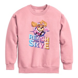 Boys' - Paw Patrol - Reach For The Skye Lightning Graphic Long Sleeve Fleece Sweatshirt - 1 of 4