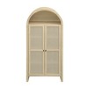 Okak Arched Display Cabinet, Display Cabinet with 2 Doors and 2 Drawers, Freestanding Cabinet for Living Room, Bedroom and Office, Natural - 4 of 4