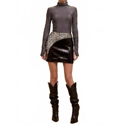Women's Sequins High Waist Mini Skirt - PROMESA