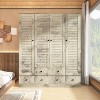 Hitow Armoire 5-Drawers Abundant Storage Space Louvered Patterned Cabinet Doors - 2 of 4