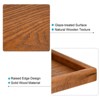 Unique Bargains Square Solid Wood Glaze Treated Non-Slip Kitchen Serving Tray 2 Pcs - 3 of 4