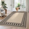 2x6FT Jute Washable Area Rug for Living Room, Modern Non-Slip Outdoor Rug for Patio, Non-Shedding Stain Resistant Soft Carpet for Bedroom - 2 of 4