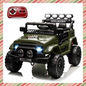 Jojoka 12V Kids Ride On Car, Electric Truck Ride On Toys with 5MPH Max Speed, Remote Control, LED Lights, Music for Kids Gifts - 1 of 4