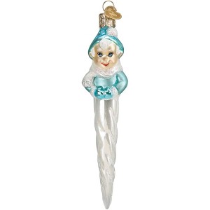 Old World Christmas Blown Glass Ornament for Christmas Tree, Frosty Elf Icicle - 1 of 4
