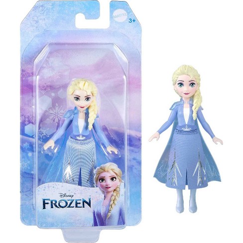 Disney Frozen Anna Small Doll in Travel Look, Posable with Removable Caoe &  Skirt 