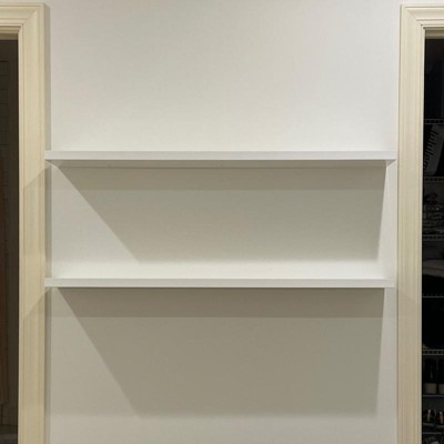 Slimline 48" White MDF Floating Wall Shelf
