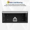 GustoWave Metal Wall Cabinets, Garage Mounted Tool Storage Cabinet with Hanging Up-Flip Locking Doors for Home Office and Workshop - 3 of 4