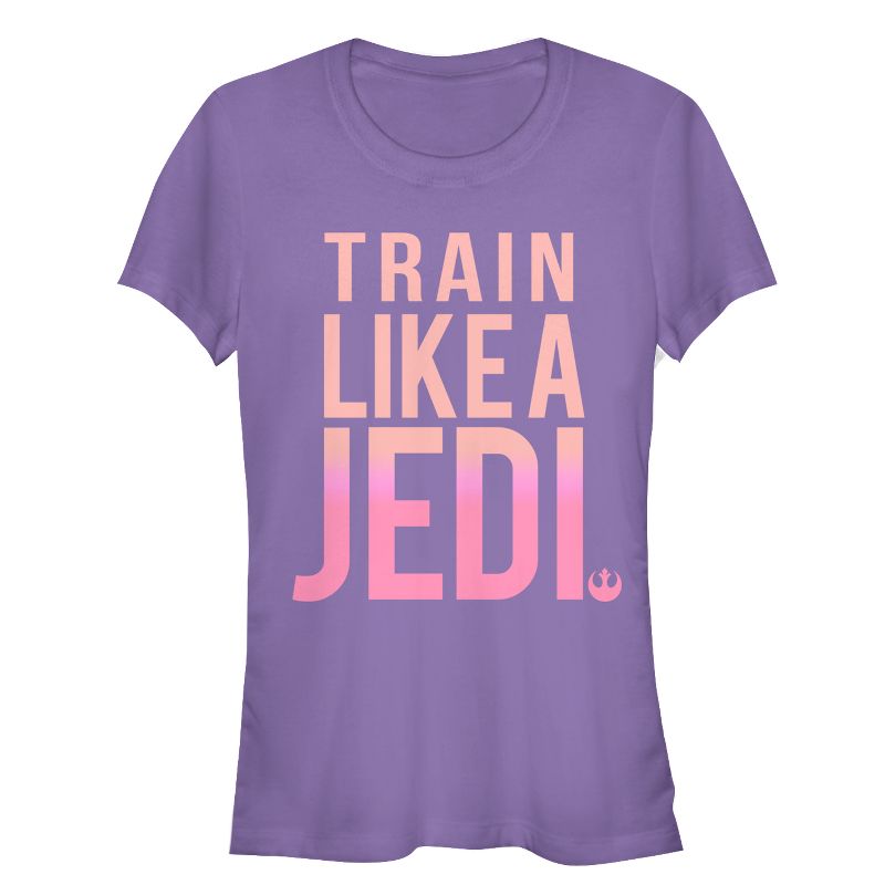 Juniors Womens Star Wars Train Like a Jedi T-Shirt, 1 of 4
