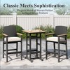 Captiva Designs 3Pc Outdoor Bistro Height Bar Table and 2 Bar Stools with Wicker Backrest and Comfy Cushion - 3 of 4