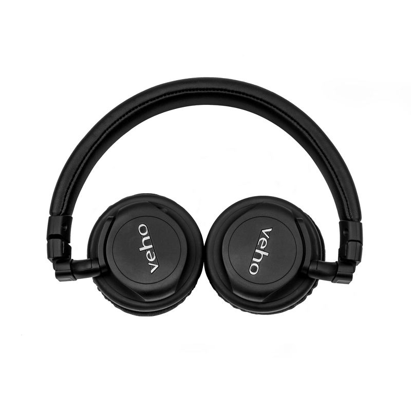 Veho Z-4 On-Ear Wired Headphones | Foldable Design | Leather Finish | Microphone | Remote Control - Black (VEP-009-Z4), 3 of 8