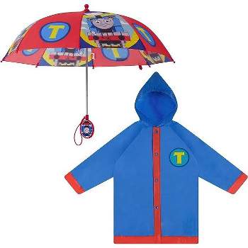 Thomas & Friends Boys Raincoat and Umbrella Set, Kids Ages 2-5