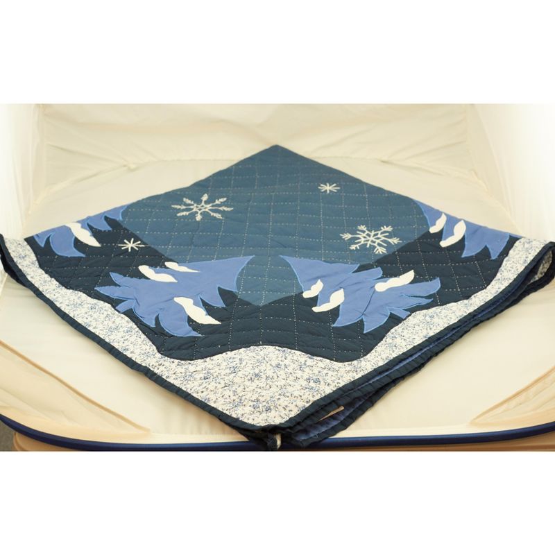C&F Home 54" x 54" Snowflakes Quilted Table Topper, 2 of 5