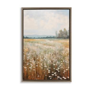 Stupell Industries A Field Of Wildflowers Floating Frame Canvas Art - 1 of 4