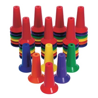S&S Worldwide Spectrum Mini Cone Set 4in Pk48