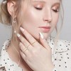 4 Pcs 14K Gold Plated Stackable Rings: Non-Tarnish Cubic Zirconia Bands, Size 7-8 (Thumb & Stacking Rings) - 2 of 4
