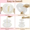 Unique Bargains 3 Tier Dessert Cup Cake Holder Tower with Tiered Tray for Donut Fruits Clear Gold Tone - 4 of 4