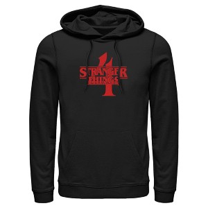 Men's Stranger Things Red Logo 4 Pull Over Hoodie - 1 of 4