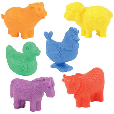 Kaplan Early Learning Company Colorful Farm Animal Counters for Early Math Skills