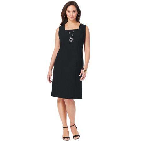 Jessica London Women s Plus Size Bi stretch Sheath Dress 16 W Black Target